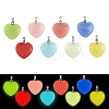 CHGCRAFT 16Pcs 8 Colors Synthetic Luminous Stone Pendants G-CA0001-69-1