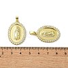 Rack Plating Brass Micro Pave Cubic Zirconia Pendants KK-R157-14B-G-3