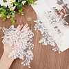 Flower Pattern Polyester Embroidered Lace Appliques DIY-WH0304-593B-3