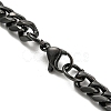 201 Stainless Steel Curb Chain Necklaces NJEW-Q336-11A-EB-3