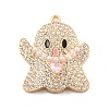 Alloy with Glass Rhinestone Pendants FIND-B033-01G-G-1