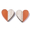 Resin & Wood Two Tone Cabochons RESI-R425-04J-1
