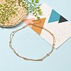 Brass Curb Chains Double Layer Necklaces NJEW-JN03122-5