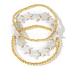 3Pcs Sweet Shell with Brass Bead Stretch Bracelet Sets for Women ZV5924-1