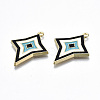 Eco-Friendly Alloy Enamel Pendants ENAM-Q438-004-NR-4