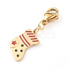 Christmas Themed 316 Surgical Stainless Steel Enamel Charms HJEW-JM00458-06-2