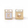 Rack Plating Brass Enamel Beads KK-B060-04G-04-2