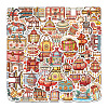 50Pcs Antique Theme PVC Waterproof Self-Adhesive Stickers PW-WG22100-01-1