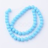 Opaque Solid Color Glass Beads Strands GLAA-D080-6mm-06-2