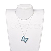 Glass Dangle Earring & Pendant Necklace Jewelry Sets SJEW-JS01076-04-6
