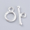 925 Sterling Silver Toggle Clasps X-STER-K167-078S-3