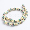 Handmade Printed Porcelain Beads PORC-G004-A03-2