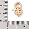 Brass Micro Pave Clear Cubic Zirconia Lobster Claw Clasps KK-S388-23G-3