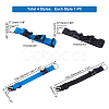   4Pcs 4 Style Nylon Adjustable Add-A-Bag Luggage Strap & Polyester Luggage Straps FIND-PH0007-06-3