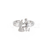304 Stainless Steel 12 Constellations/Zodiac Signs Open Cuff Ring for Women RJEW-S405-156P-I-1