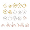 Cheriswelry 7 Style Alloy Open Back Bezel Pendants PALLOY-CW0001-03-3