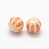 Opaque Spray Painted Glass Beads LAMP-P050-F01-10mm-2
