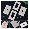 AHADEMAKER 4 Sets 2 Style Plastic Rhinestone Receptacle Outlet Wall Plate AJEW-GA0005-41-3