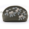 DIY Flower Pattern Moon-shaped Cosmetic Bag Embroidery Kit PW23021089729-1