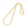 304 Stainless Steel Figaro Chain Necklace Making X-STAS-A028-N022G-1