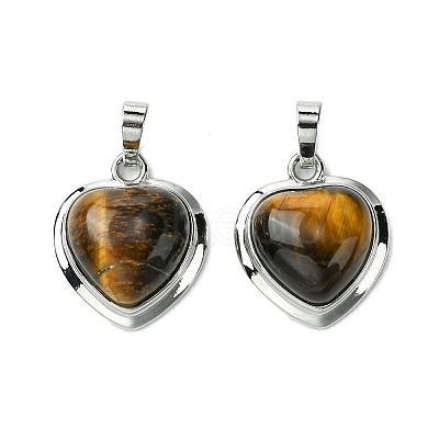 Natural Tiger Eye Pendants G-C114-03P-22-1