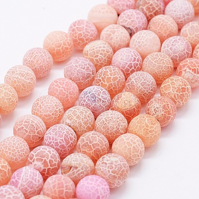 Natural Weathered Agate Beads Strands G-K261-01-8mm-1