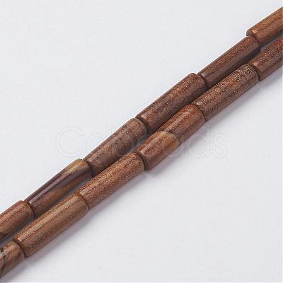 Natural Wood Lace Stone Beads Strands G-G968-F10-1