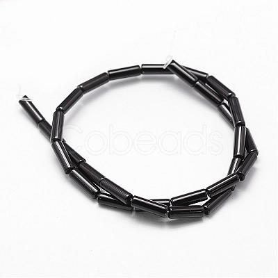 Natural Black Onyx Beads Strands G-P161-38-13x4mm-1