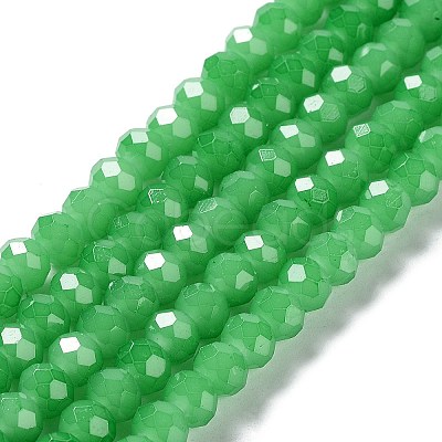 Baking Painted Imitation Jade Glass Bead Strands DGLA-A034-J8MM-A10-1