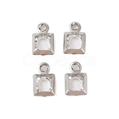 Rack Plating Brass Glass Pendants KK-S385-02P-03-1