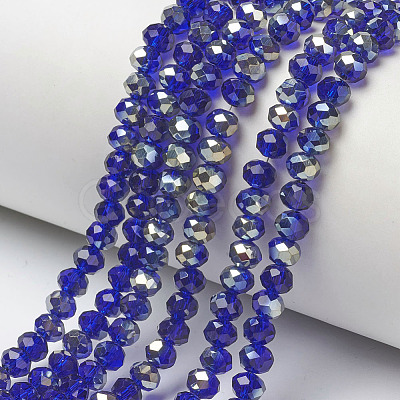 Electroplate Glass Beads Strands EGLA-A034-T3mm-K20-1