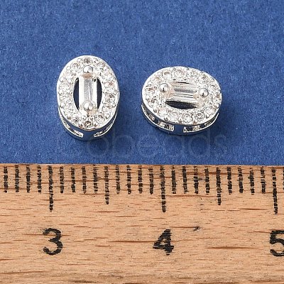 Brass Micro Pave Clear Cubic Zirconia Beads KK-G503-18S-1