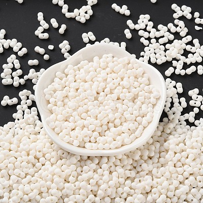 Rubberized Style Glass Seed Beads SEED-Z003-01J-1