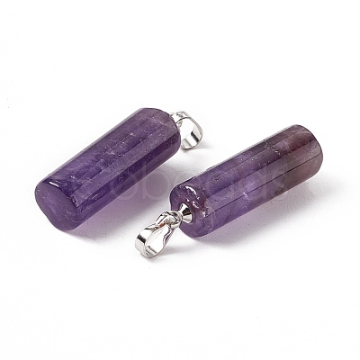 Natural Amethyst Pendants G-E135-02P-06-1