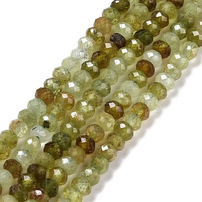 Natural Green Garnet Beads Strands G-E194-05-1