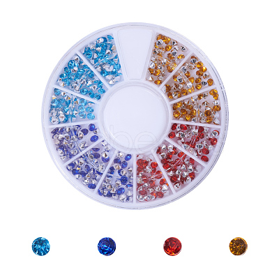 Acrylic Rhinestone Pointed Back Cabochons MRMJ-S028-001A-1