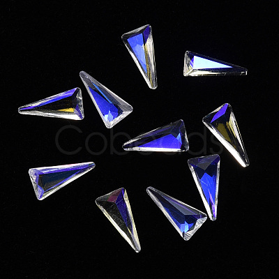 Triangle Transparent Glass Cabochons MRMJ-T009-102-1