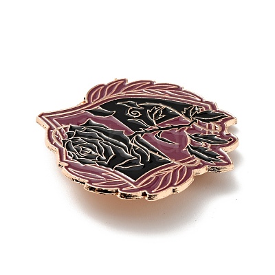 Rose Flower Enamel Pin JEWB-G014-H06-1