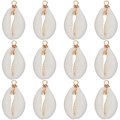 SUNNYCLUE 30Pcs Natural Cowrie Shell Pendants SHEL-SC0001-31A-1