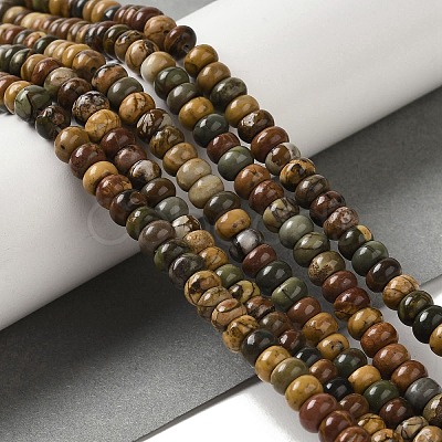 Natural Picasso Jasper Beads Strands G-Q161-B01-01-1