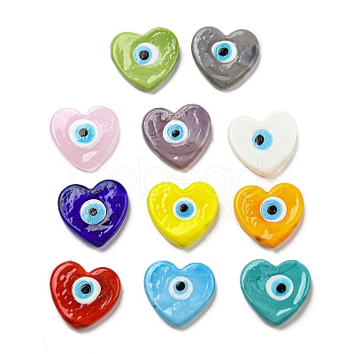 Handmade Evil Eye Lampwork Beads LAMP-F033-M-1