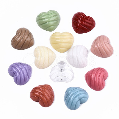 Mixed Opaque & Transparent Resin Beads RESI-T048-09-1