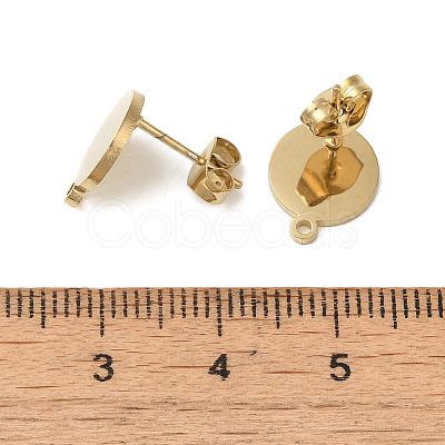 Ion Plating(IP) 304 Stainless Steel Stud Earring Findings STAS-I206-08G-1