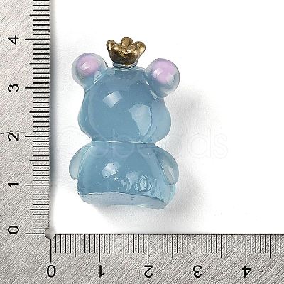 Crown Bear Luminous Resin Display Decorations DJEW-M010-01-1