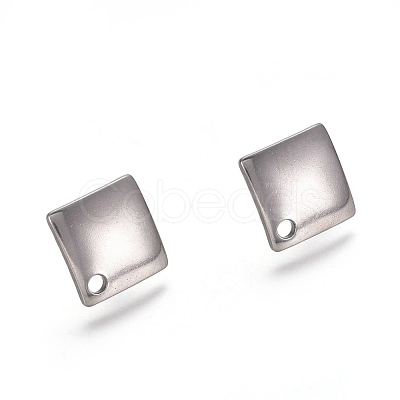 Tarnish Resistant 304 Stainless Steel Stud Earring Findings X-STAS-E482-02P-1