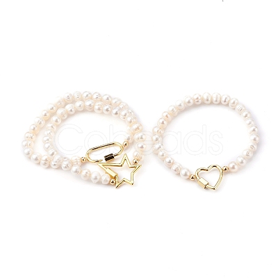 Brass Link Bracelets Set BJEW-JB05955-1