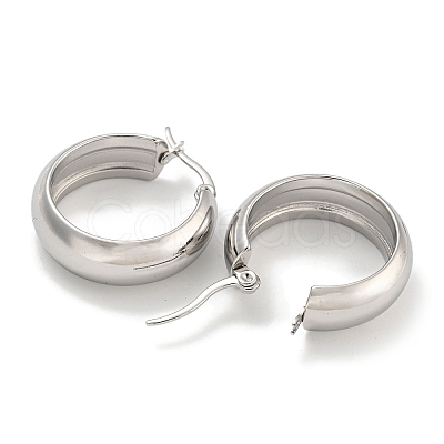 Tarnish Resistant 202 Stainless Steel Hoop Earrings X-EJEW-H003-38P-07-1