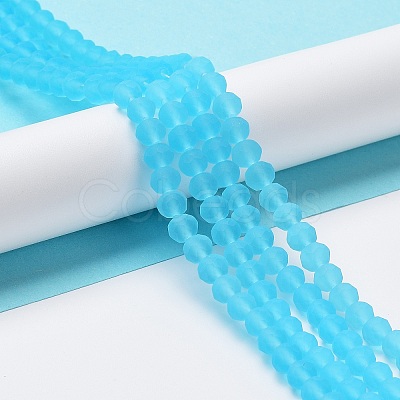 Transparent Glass Beads Strands EGLA-A044-T8mm-MD08-1