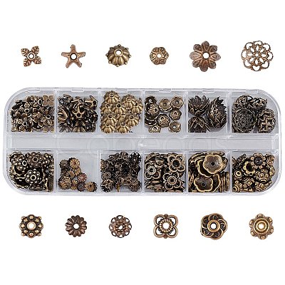 SUNNYCLUE Iron & Alloy Bead Caps IFIN-SC0001-12-1