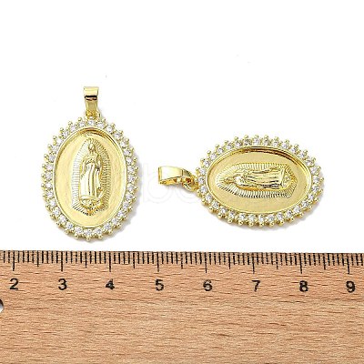 Rack Plating Brass Micro Pave Cubic Zirconia Pendants KK-R157-14B-G-1